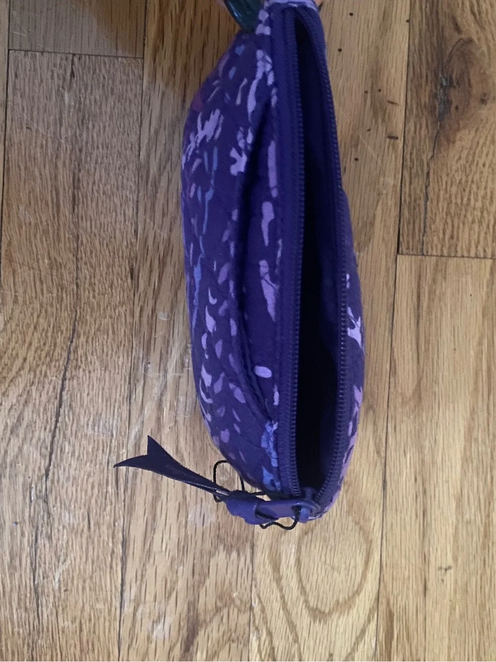 Vera Bradley Purple Floral Quilted Cosmetic zipper bag